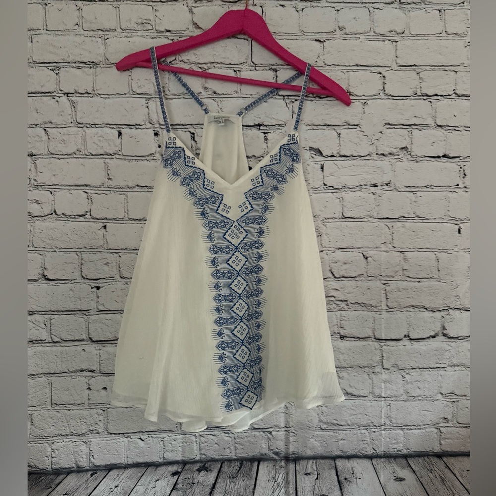LUCY PARIS. White tank. Size M